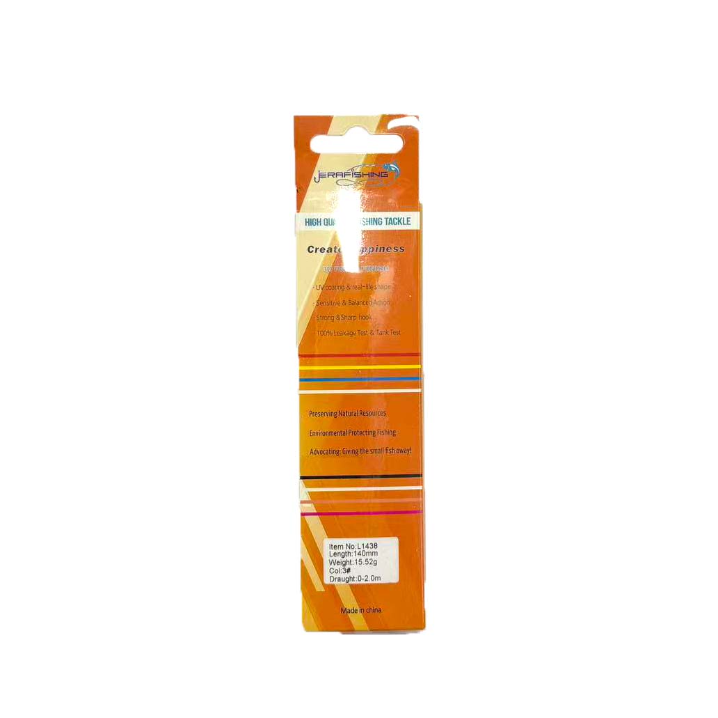 Воблер составной "ERAFISHIG" WEIGHT: 15.52g, LENGTH:140mm №：L1438 COL:3#