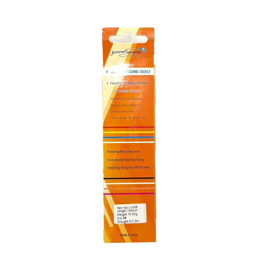 Воблер составной "ERAFISHIG" WEIGHT: 15.52g, LENGTH:140mm №：L1438 COL:2#